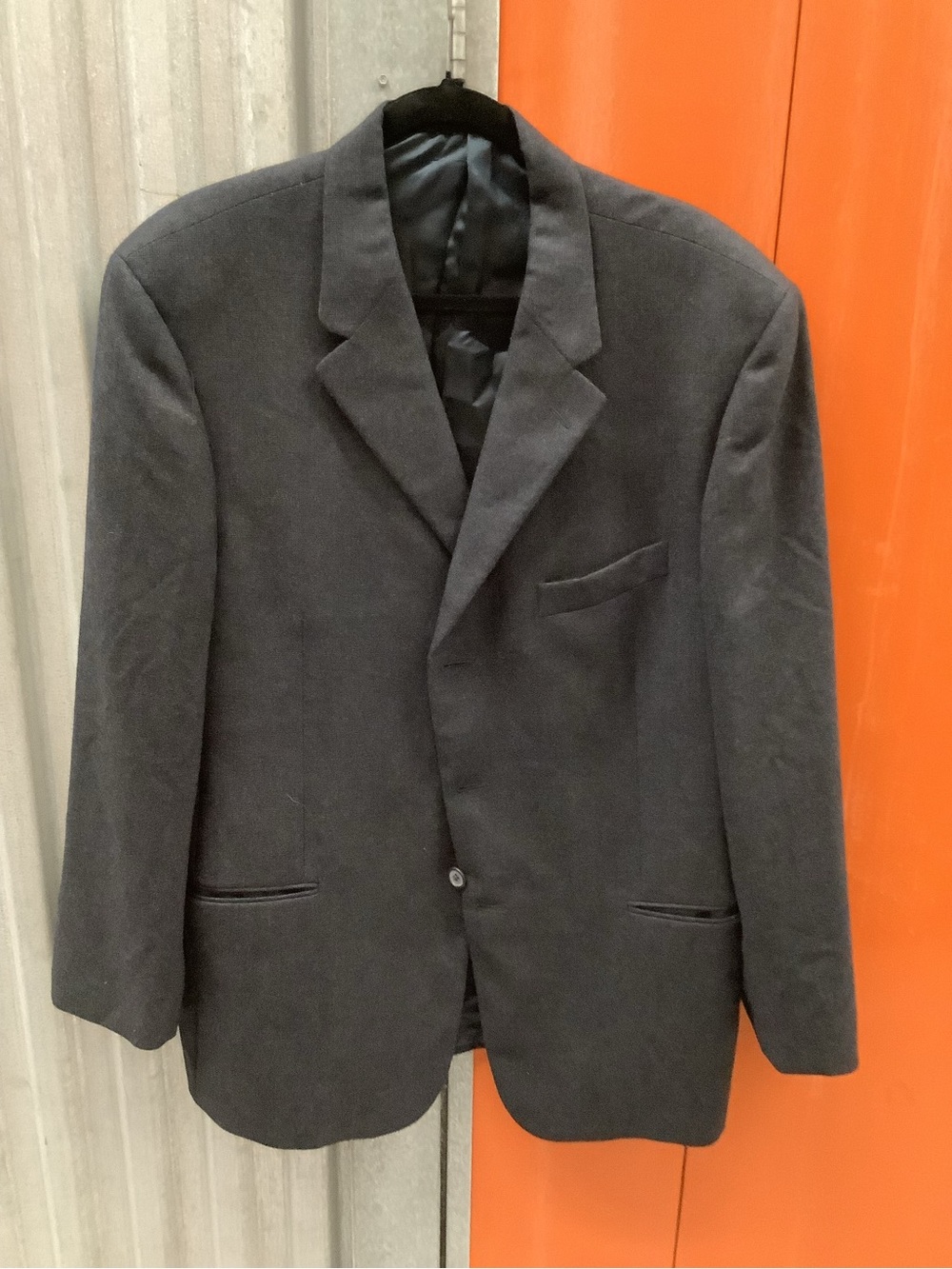 Calvin Klein Men's Charcoal Gray Single-Breasted Blazer